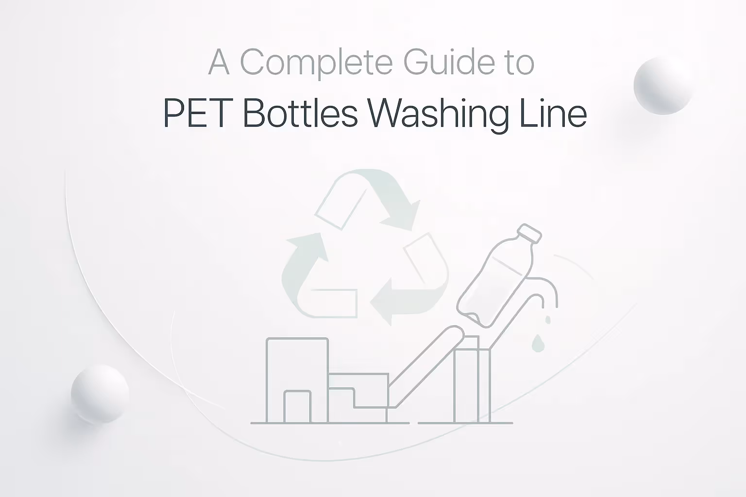 Industrial PET bottle washing line with conveyors